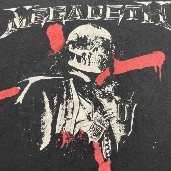 Megadeth Heavy Metal Thrash Metal Dave Mustaine Skeleton graphic tshirt - medium - Picture 3 of 7
